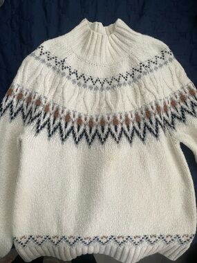 Cozy Fair Isle Women’s Cable Yoke Sweater